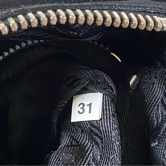 AUTHENTIC PRADA BLACK SUEDE SCAMOSCIATO SHOULDER BAG - Picture 13 of 14